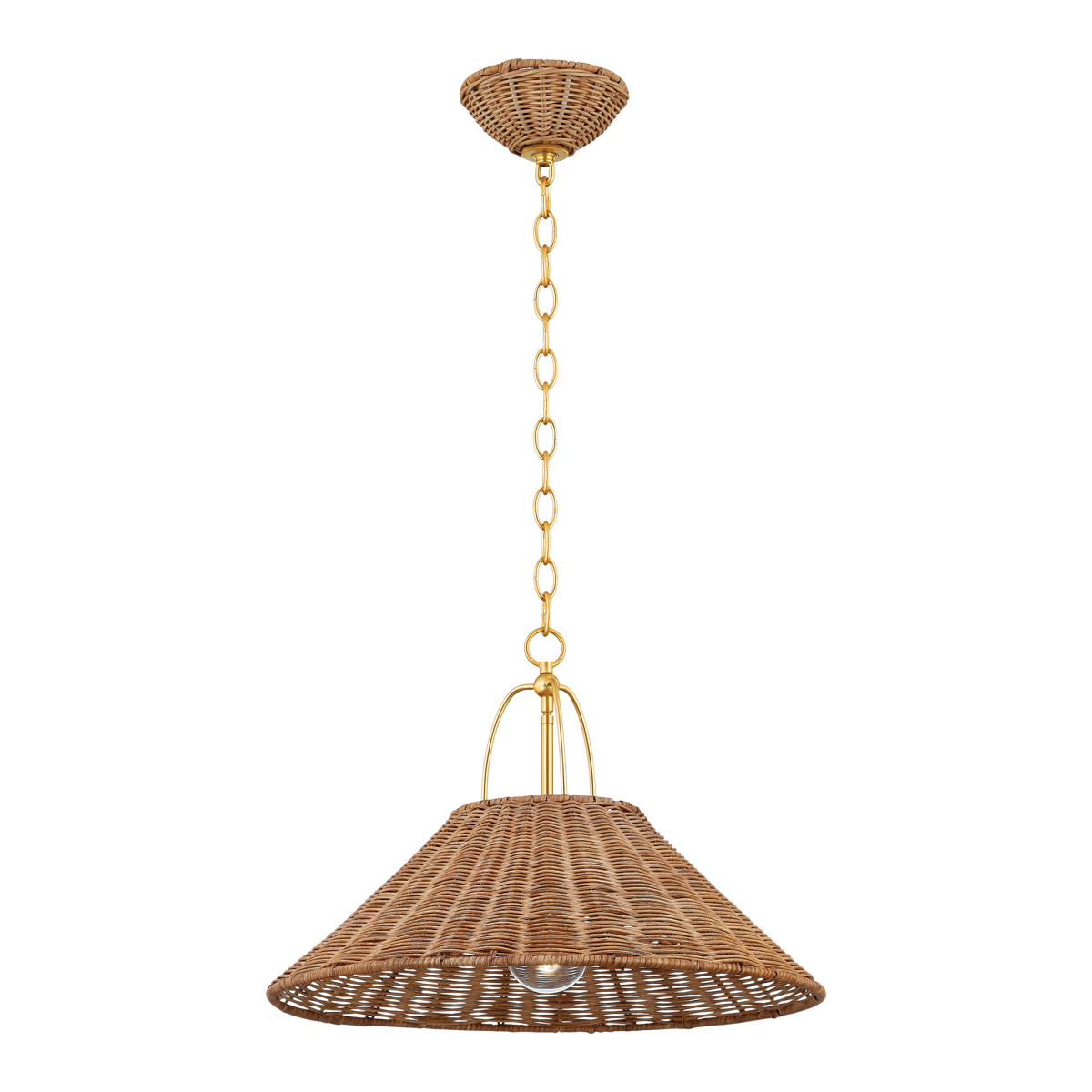 Davida Small Pendant - 1-Light - Aged Brass - Mitzi H894701S-AGB