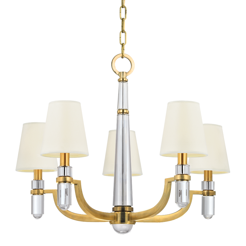 Dayton Chandelier - 5-Light - Aged Brass by Hudson Valley Lighting