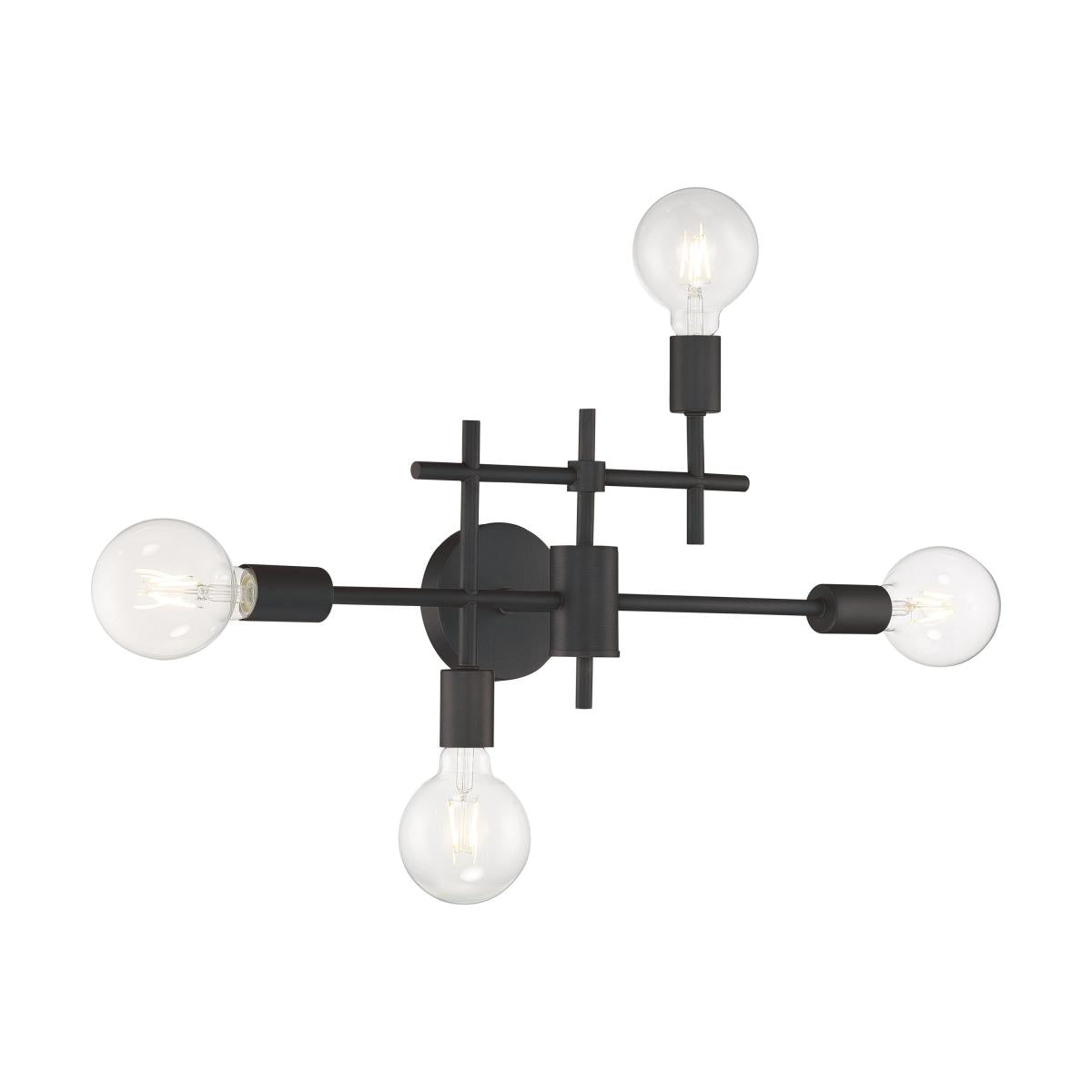 Delphi - 4 Light Vanity - Black Finish - Satco 60-6861