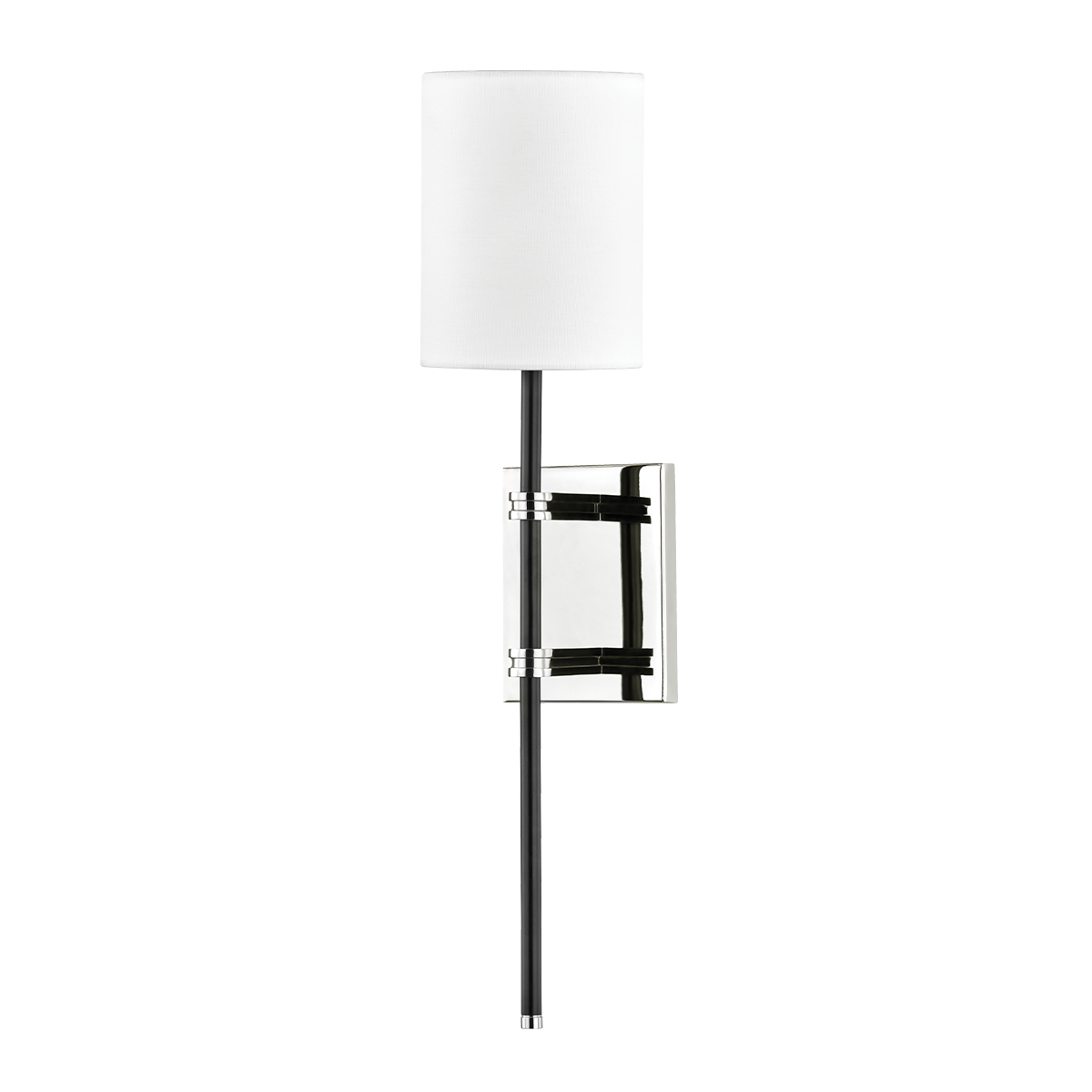 Denise Wall Sconce - 1-Light - Polished Nickel/Black - Mitzi H547101-PN/BK