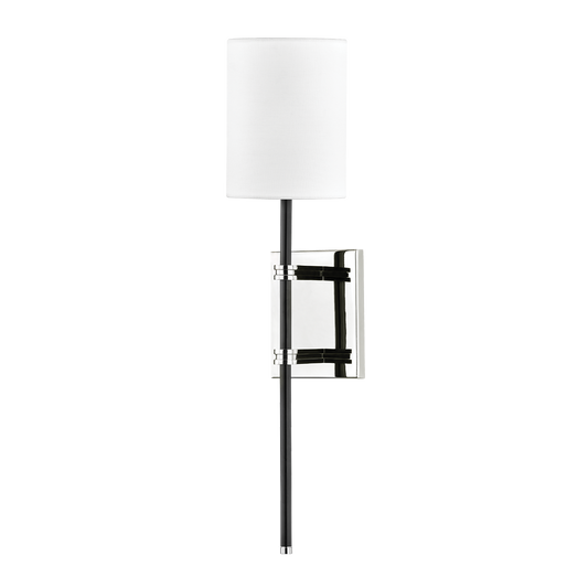 Denise Wall Sconce - 1-Light - Polished Nickel/Black - Mitzi H547101-PN/BK