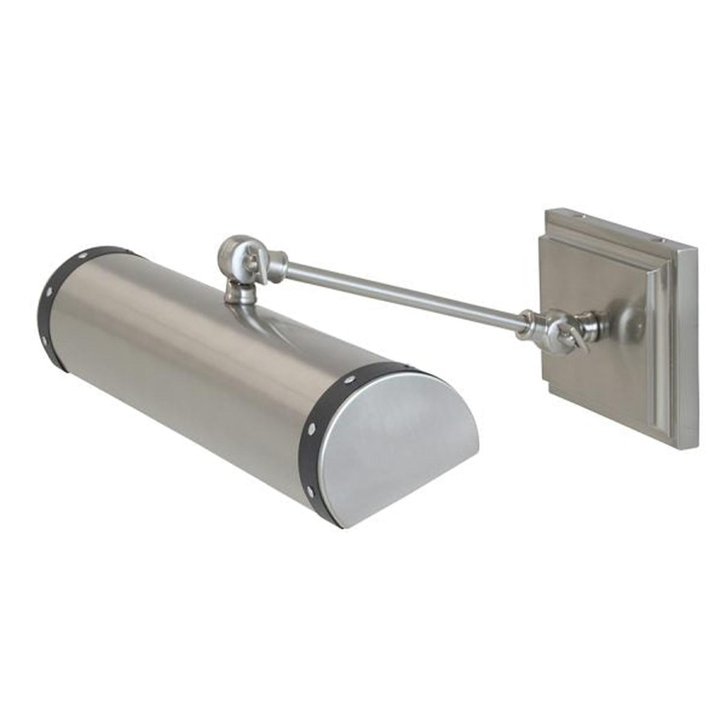 Direct Wire Steamer Picture Light - DST16-SNBLK - Satin Nickel with Black accents by House of Troy