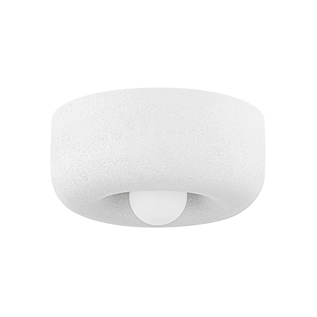 Doris Flush Mount - 1-Light - Aged Brass/Textured White - Mitzi H799501-AGB/CTW