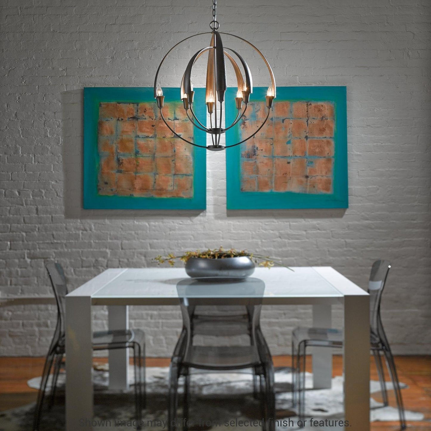 Double Cirque Chandelier - White by Hubbardton Forge