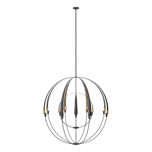 Double Cirque Large Scale Chandelier - Black by Hubbardton Forge