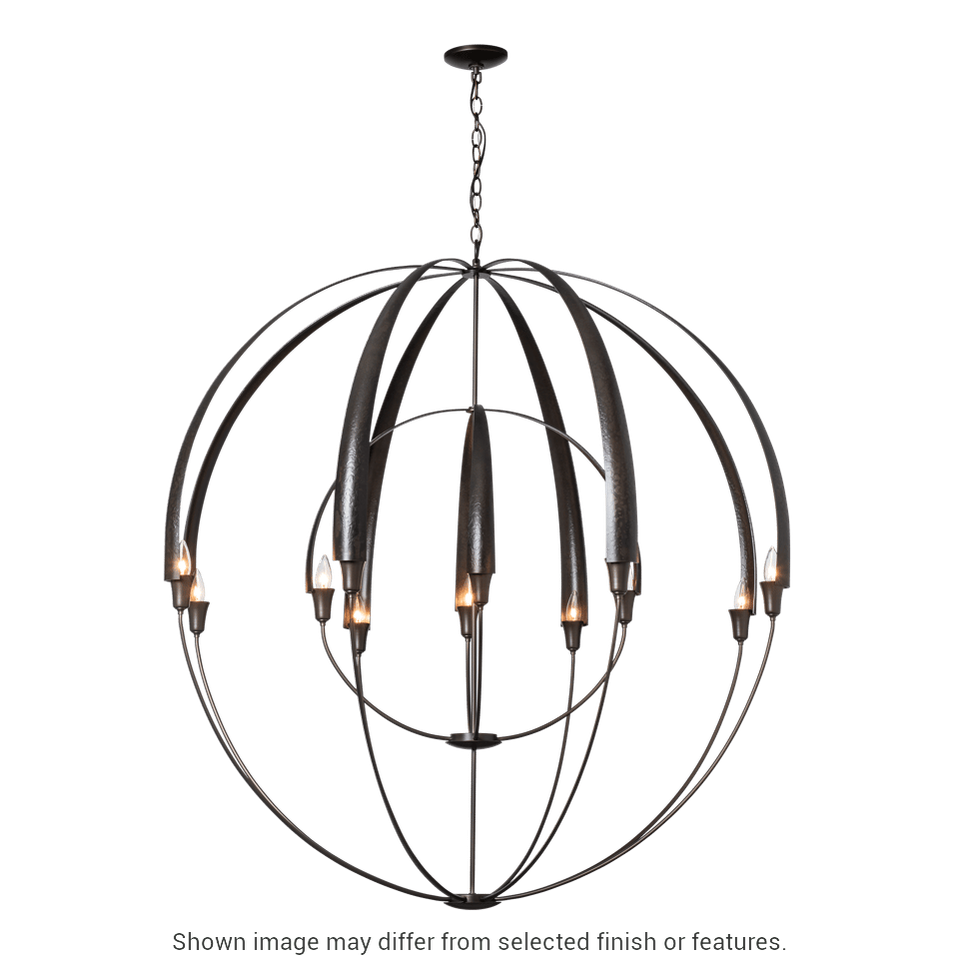Double Cirque Large Scale Chandelier - White by Hubbardton Forge