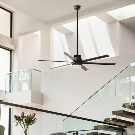 Draftsman 72" LED Smart Fan - Matte Black by Hinkley Lighting