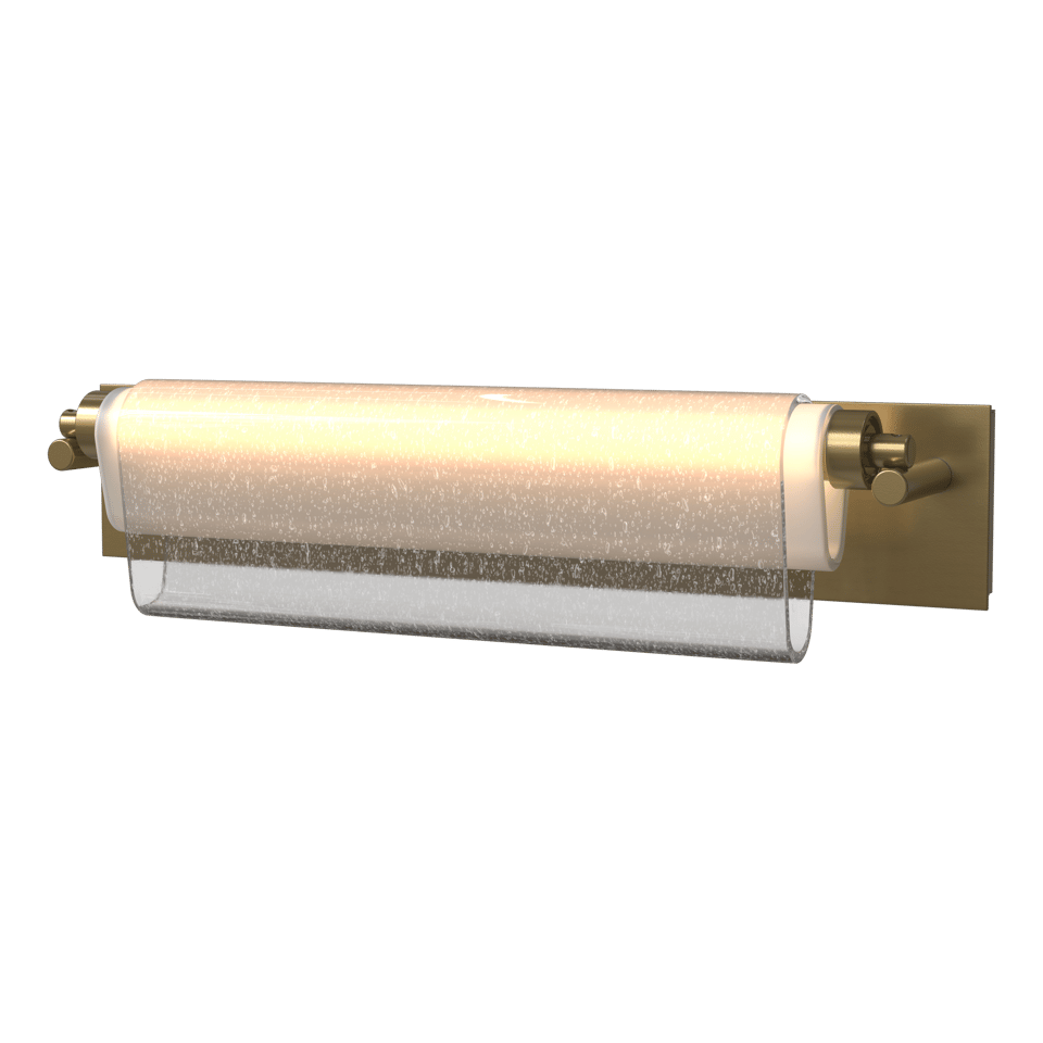 Draped Glass LED Bath Bar - Modern Brass by Hubbardton Forge