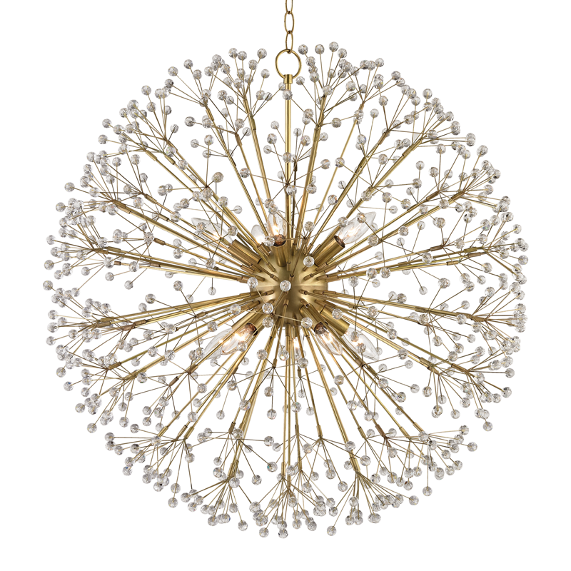 Dunkirk Chandelier - 10-Light - Aged Brass by Hudson Valley Lighting