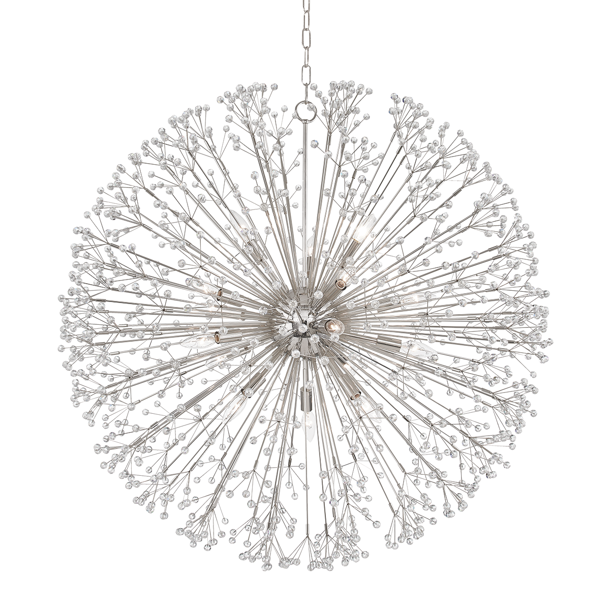 Dunkirk Chandelier - 16-Light - Polished Nickel by Hudson Valley Lighting