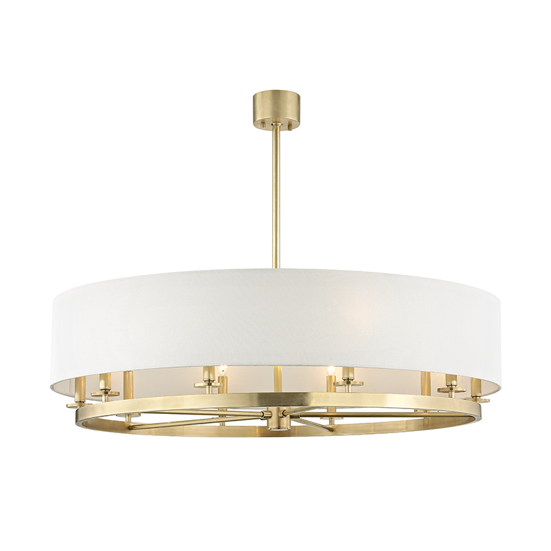 Durham Chandelier - 10-Light - Aged Brass by Hudson Valley Lighting