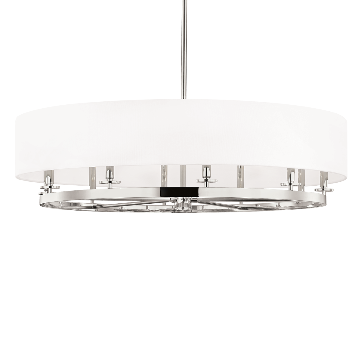 Durham Chandelier - 10-Light - Polished Nickel by Hudson Valley Lighting
