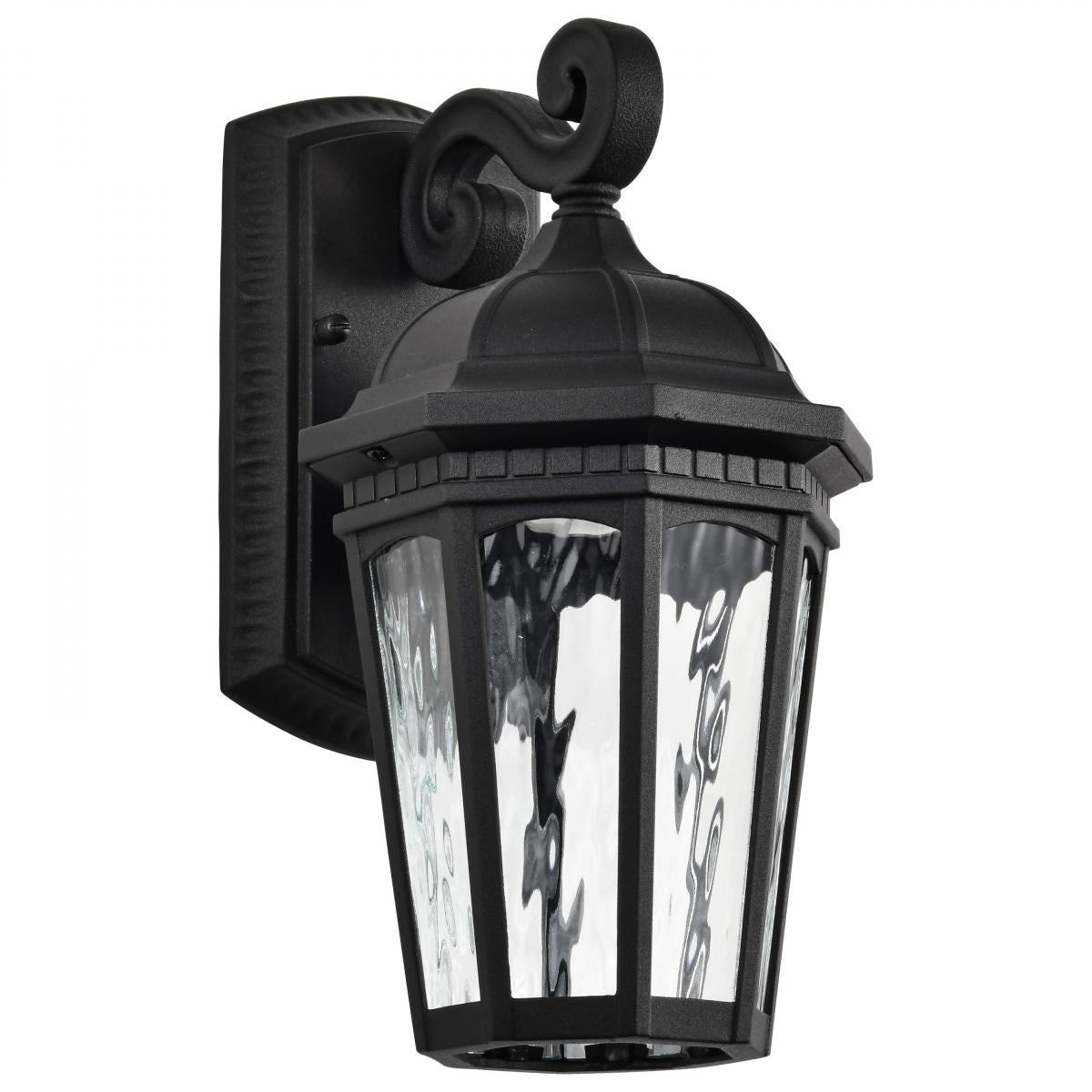 East River Collection - 1 Light Outdoor Small Wall Fixture - LED - SMART - Starfish RGBTW - CCT Selectable - Matte Black - Clear Water Glass - Satco 62-5945
