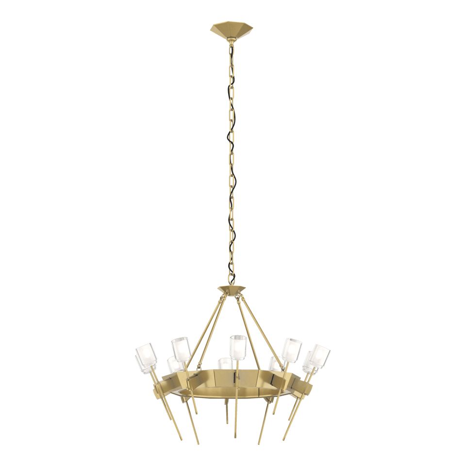 Echo 10-Light Circular Chandelier - Modern Brass by Hubbardton Forge