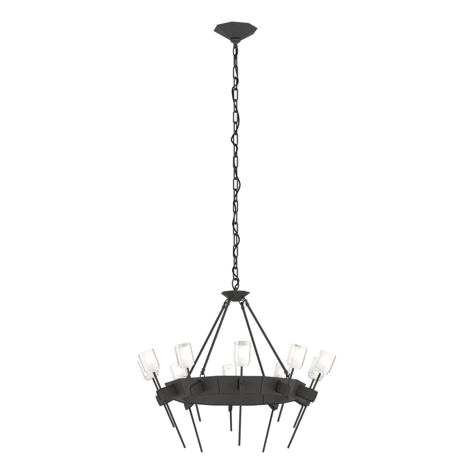 Echo 10-Light Circular Chandelier - Natural Iron by Hubbardton Forge