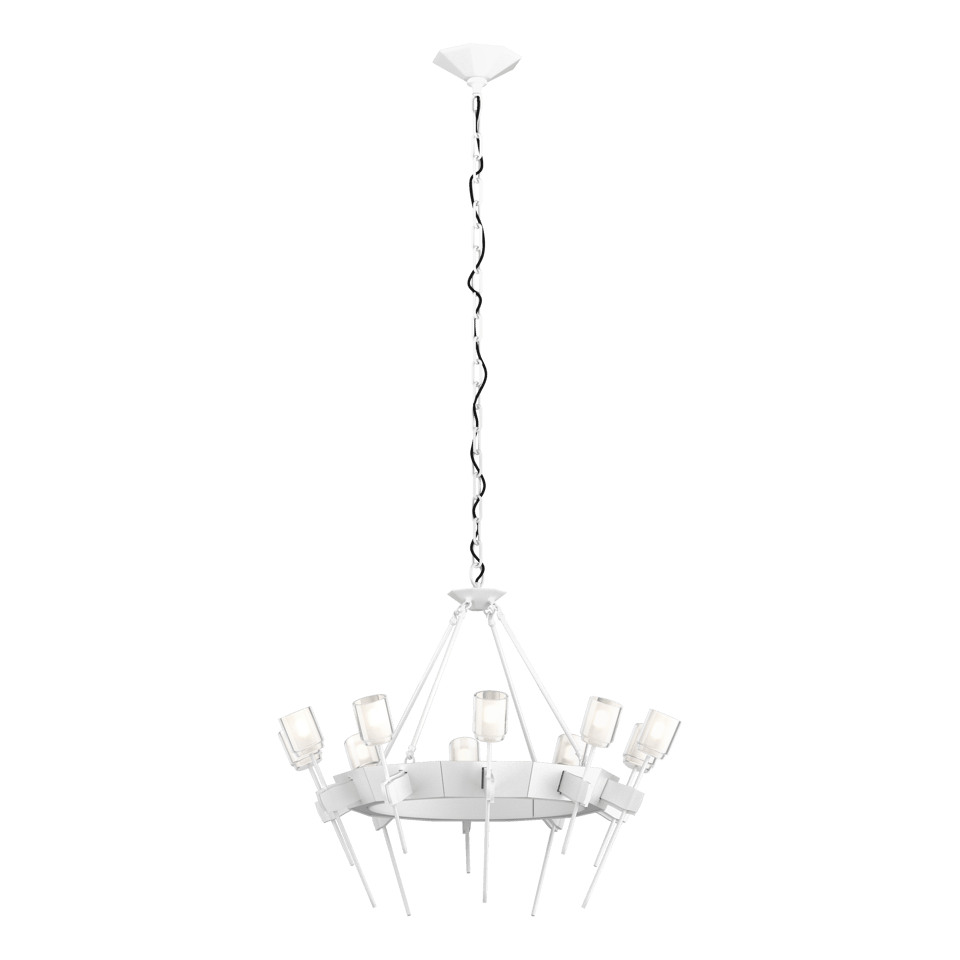 Echo 10-Light Circular Chandelier - White by Hubbardton Forge