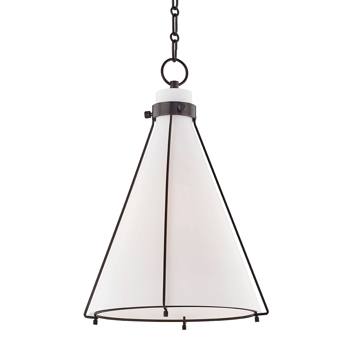 Eldridge Pendant - Tapered Opal Glass Shade - Old Bronze by Hudson Valley Lighting