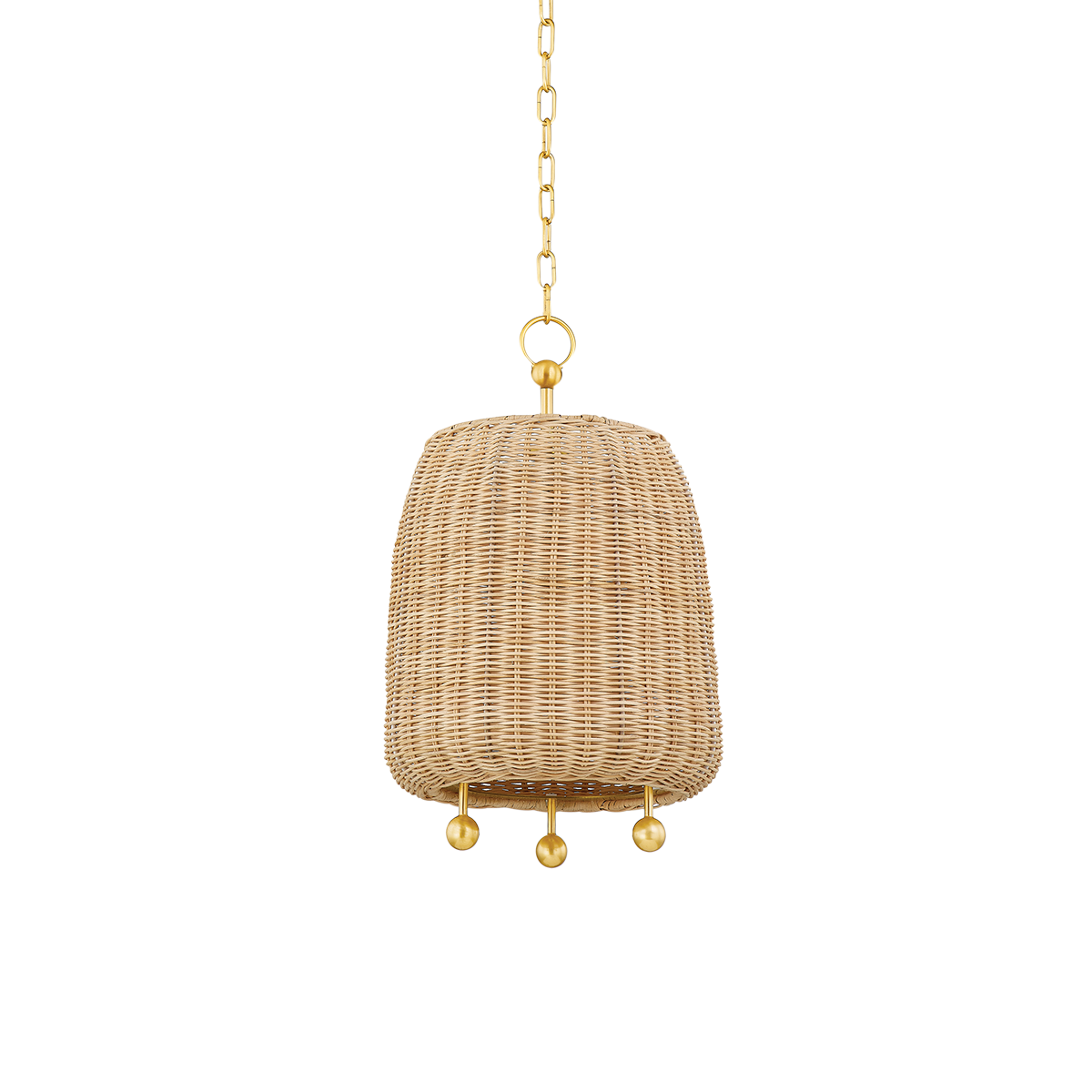 Elena Small Pendant - 1-Light - Aged Brass - Mitzi H802701S-AGB