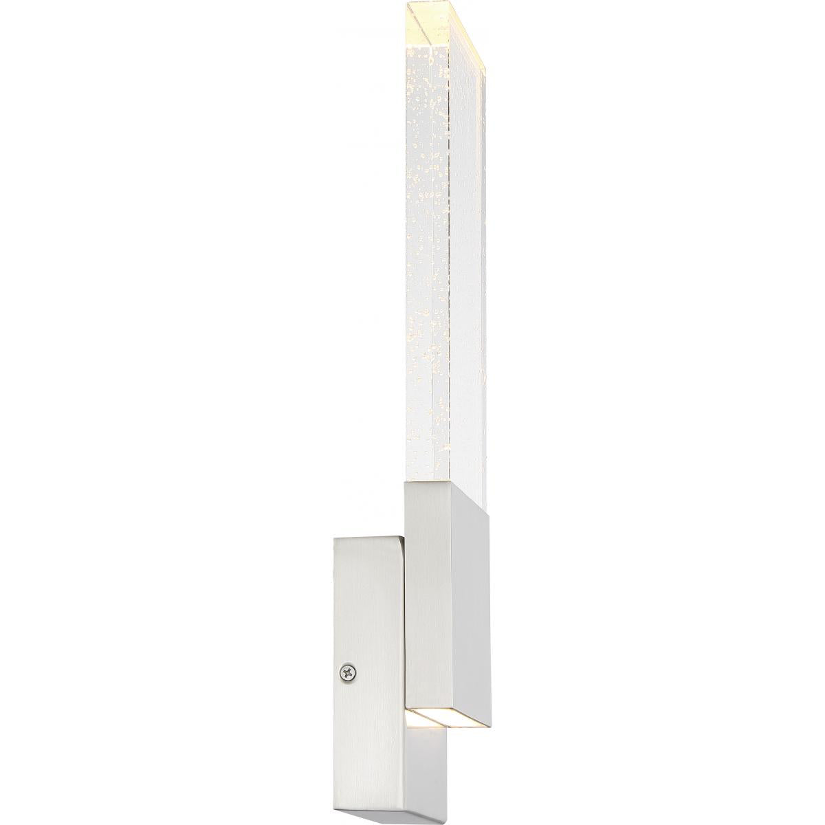 Ellusion - LED Large Wall Sconce - with Seeded Glass - Polished Nickel Finish - Satco 62-1503
