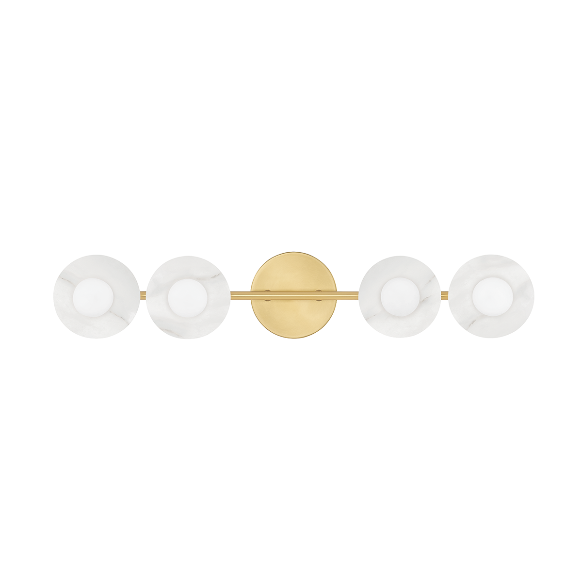 Elmont Vanity Light - 4-Light - Aged Brass by Hudson Valley Lighting
