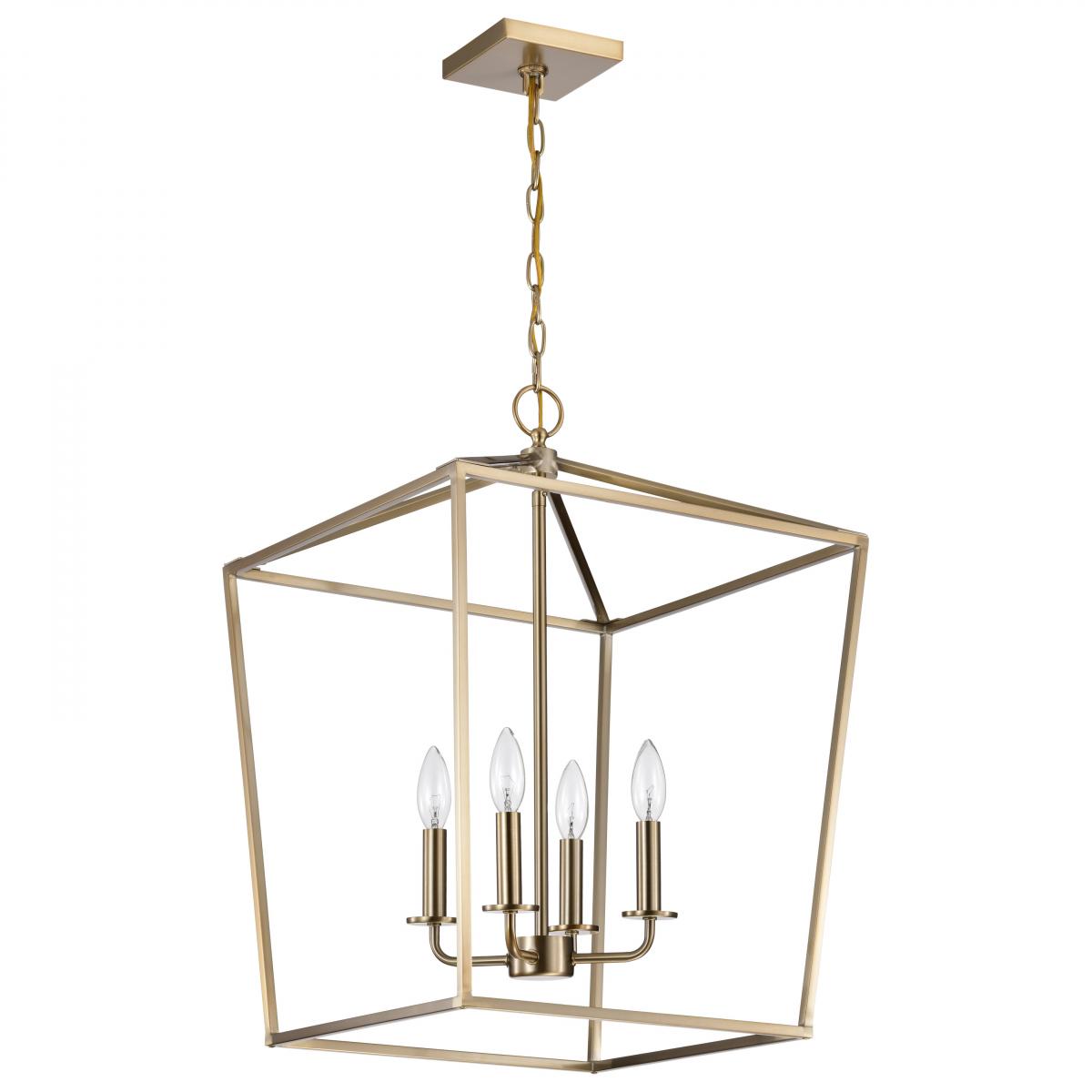 Emma 4 Light Small Pendant - Burnished Brass Finish - Satco 60-7931