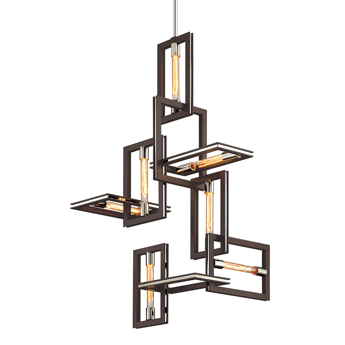 Enigma Chandelier - 7-Light - Textured Bronze - Troy Lighting F6187-TBZ/SS