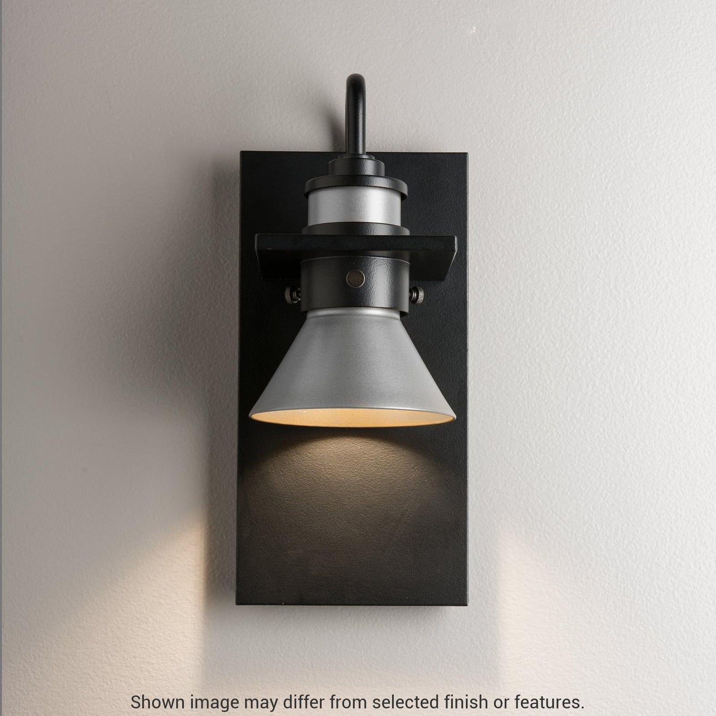 Erlenmeyer Dark Sky Friendly Outdoor Sconce - Coastal Burnished Steel - Oil Rubbed Bronze Accent by Hubbardton Forge