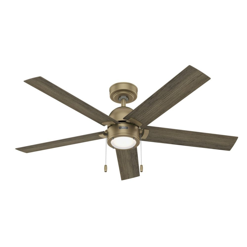 Erling 52" Pull Chain LED Fan - Luxe Gold by Hunter