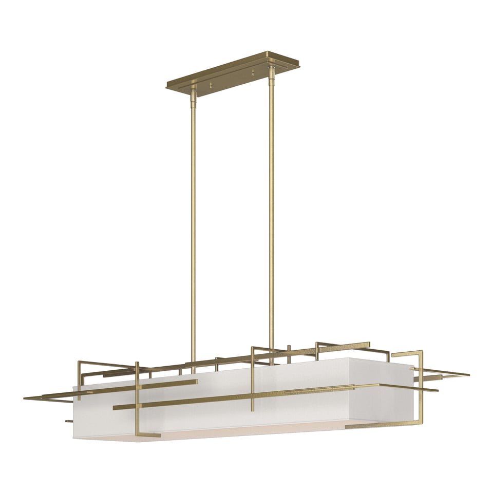 Etch Pendant - Modern Brass - Flax Shade by Hubbardton Forge