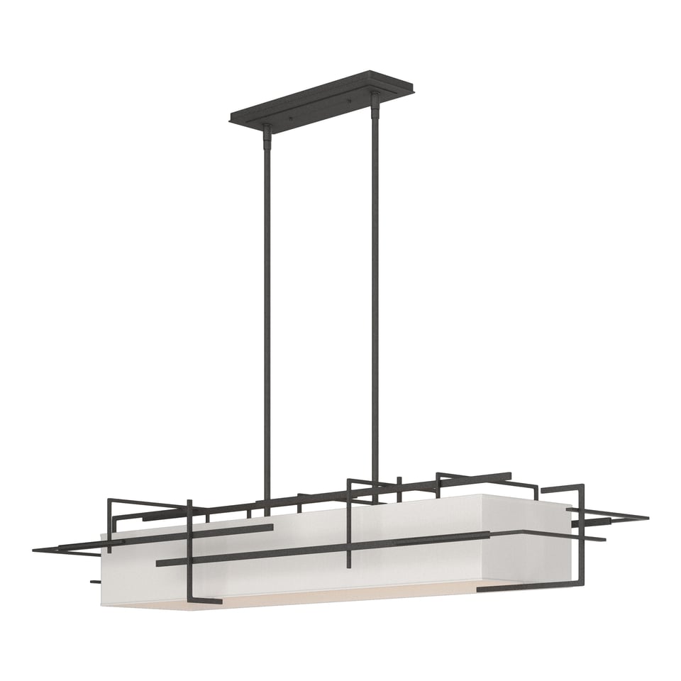 Etch Pendant - Natural Iron - Flax Shade by Hubbardton Forge