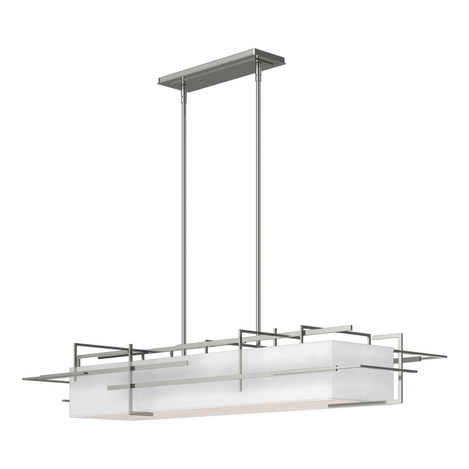 Etch Pendant - Sterling - Natural Anna Shade by Hubbardton Forge