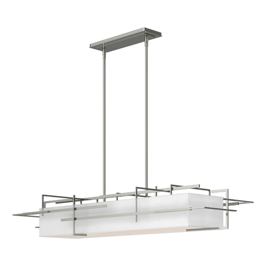 Etch Pendant - Sterling - Natural Anna Shade by Hubbardton Forge