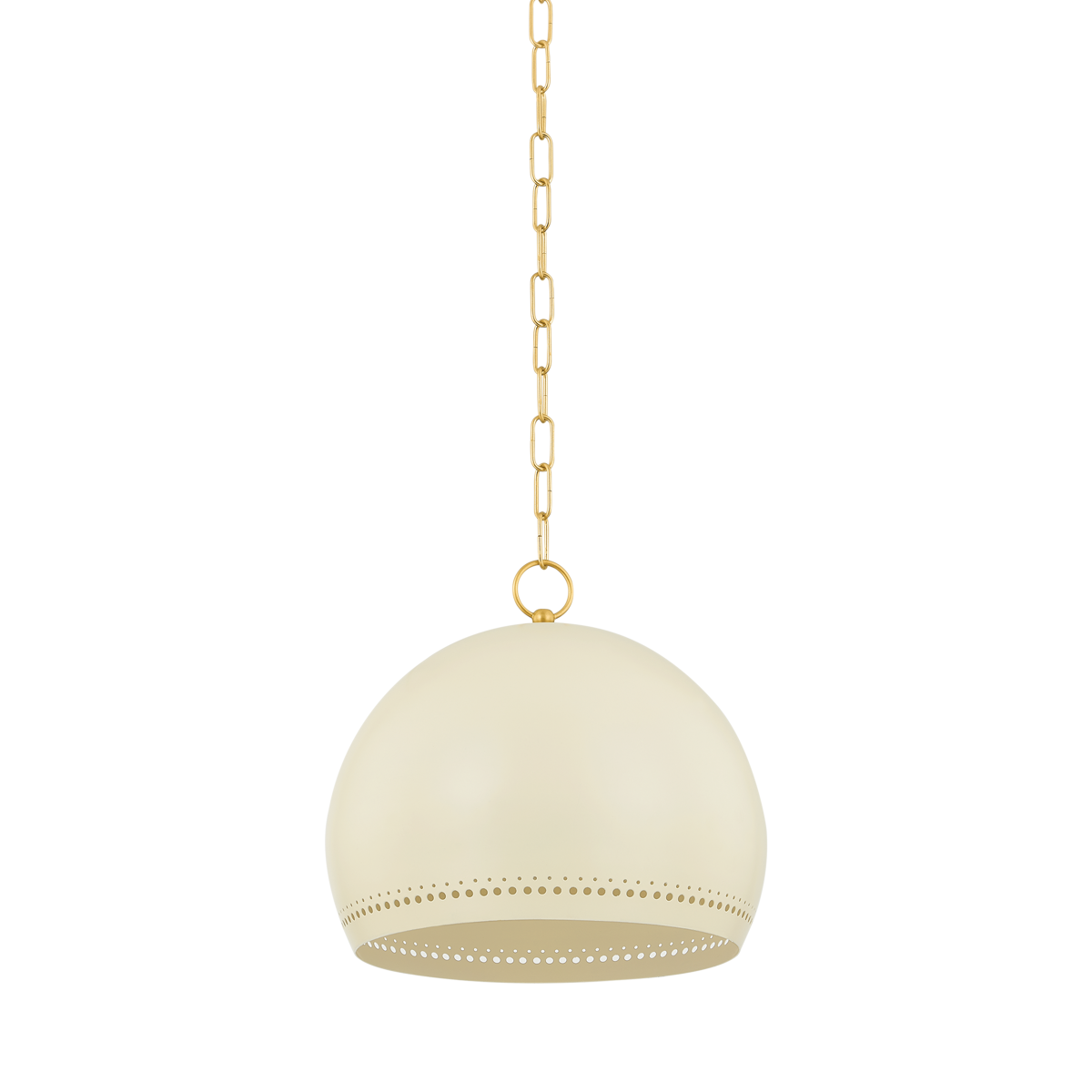 Etna Small Pendant - 1-Light - Aged Brass/Soft Cream - Mitzi H834701S-AGB/SCR