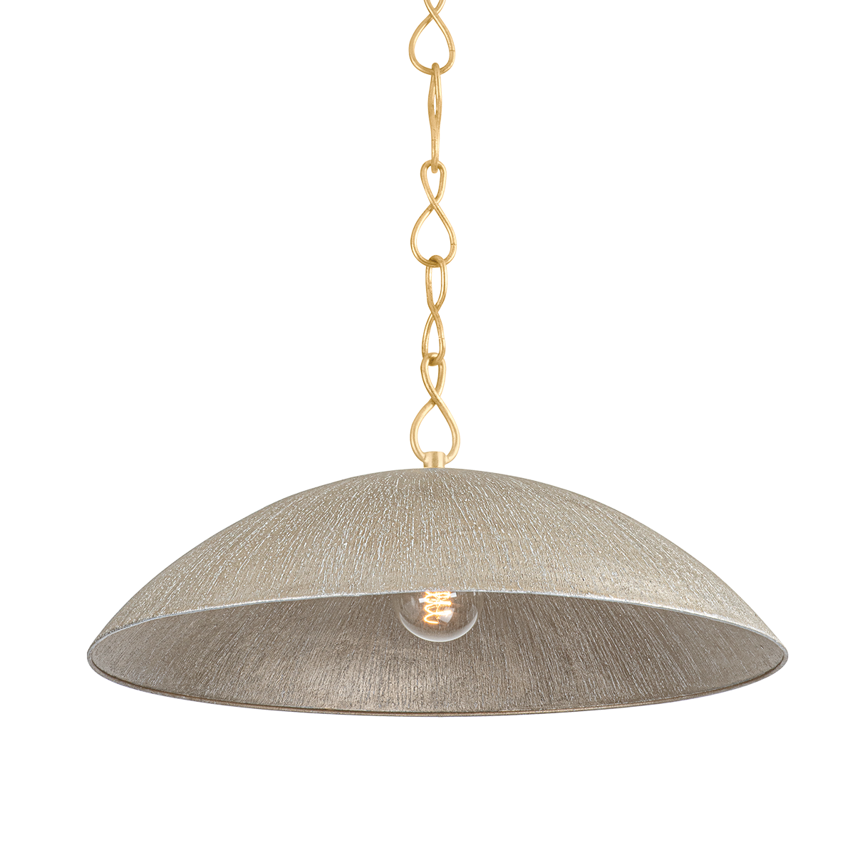 Eve Pendant - Vintage Gold Leaf/ Textured Warm Silver Leaf by Hudson Valley Lighting