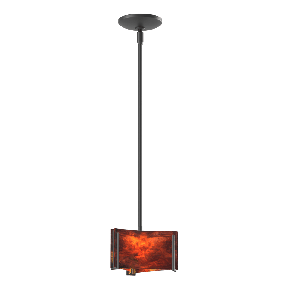 Exos Delta Mini Pendant - Black - Topaz Glass by Hubbardton Forge