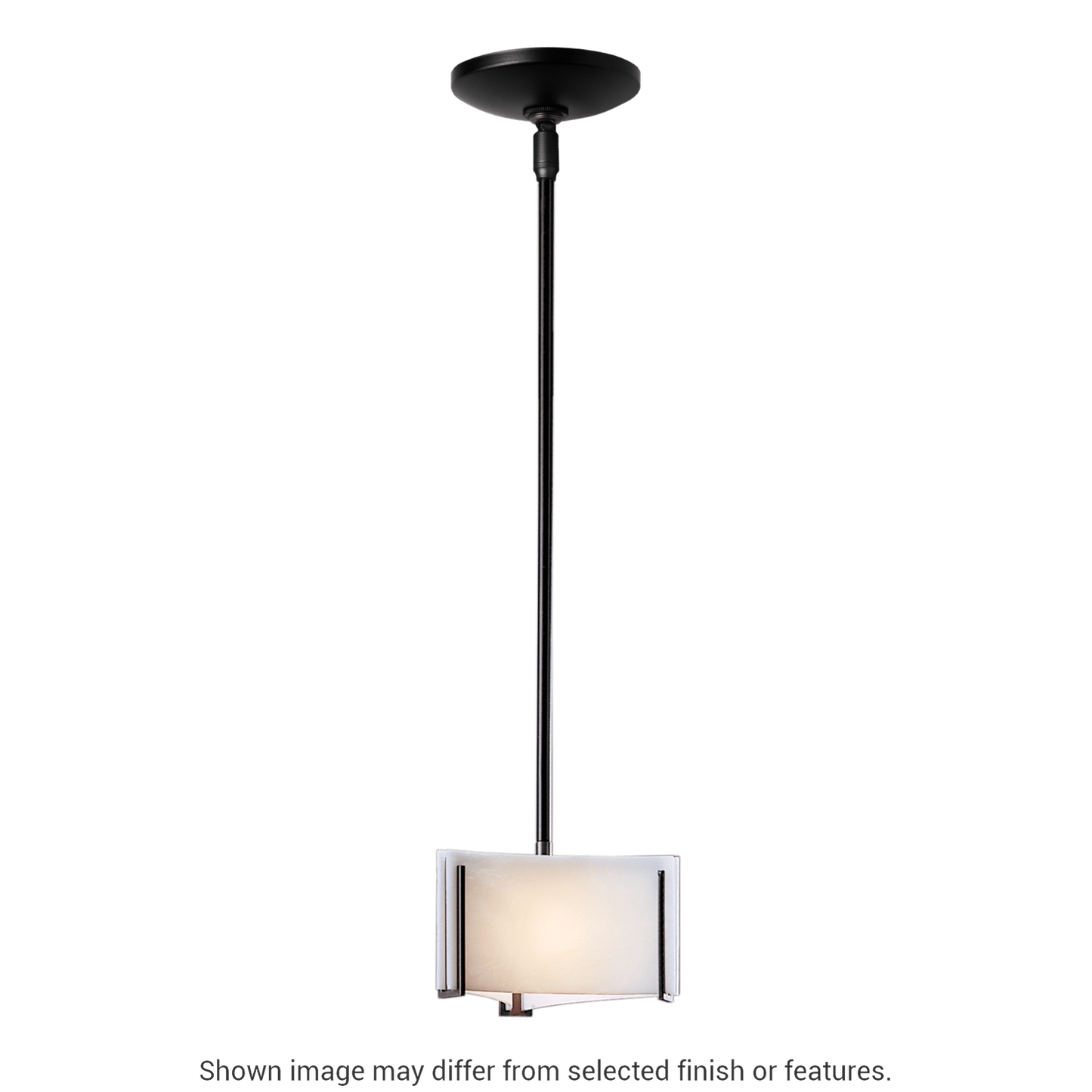 Exos Delta Mini Pendant - White - White Art Glass by Hubbardton Forge