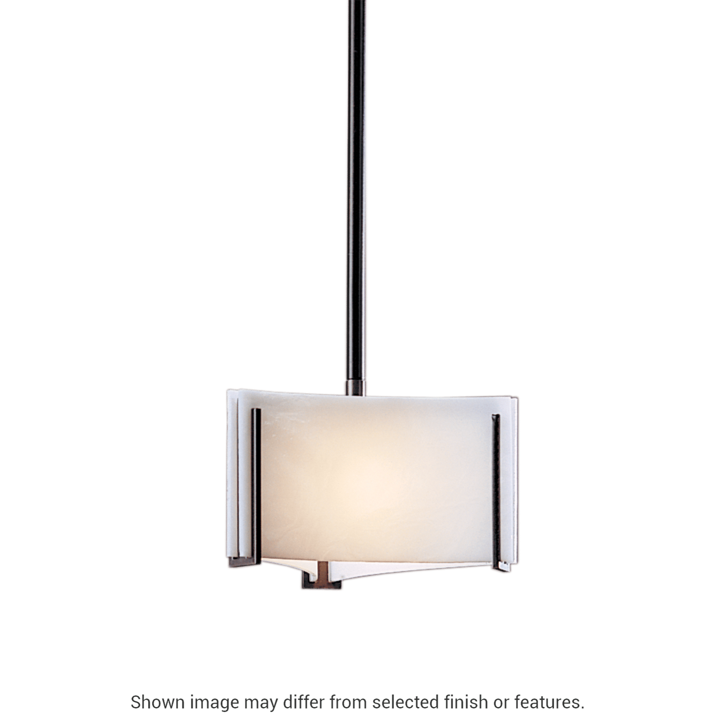 Exos Delta Mini Pendant - White - White Art Glass by Hubbardton Forge