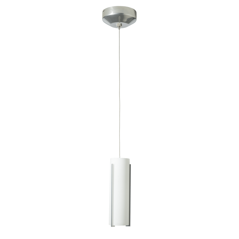 Exos Glass Low Voltage Mini Pendant - Sterling - Opal Glass by Hubbardton Forge