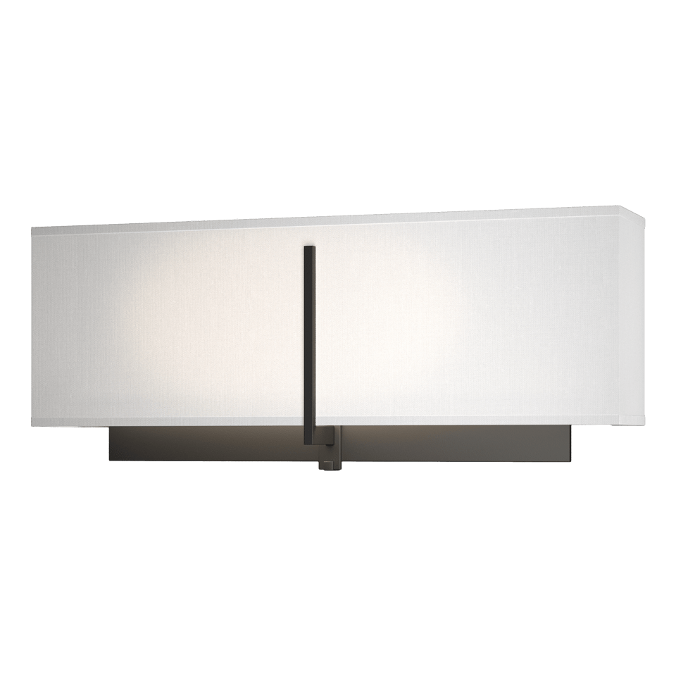 Exos Rectangular Sconce - Black - Natural Anna Shade by Hubbardton Forge