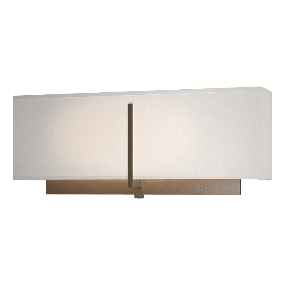 Exos Rectangular Sconce - Bronze - Flax Shade by Hubbardton Forge