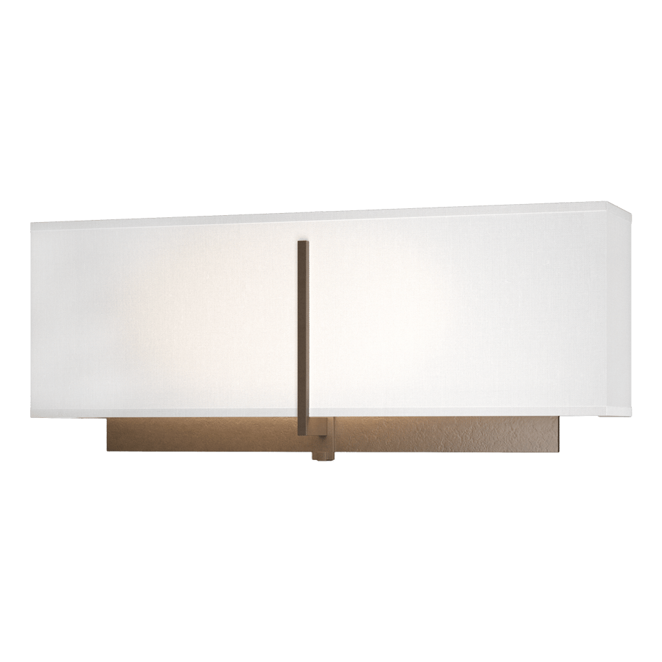 Exos Rectangular Sconce - Bronze - Natural Anna Shade by Hubbardton Forge
