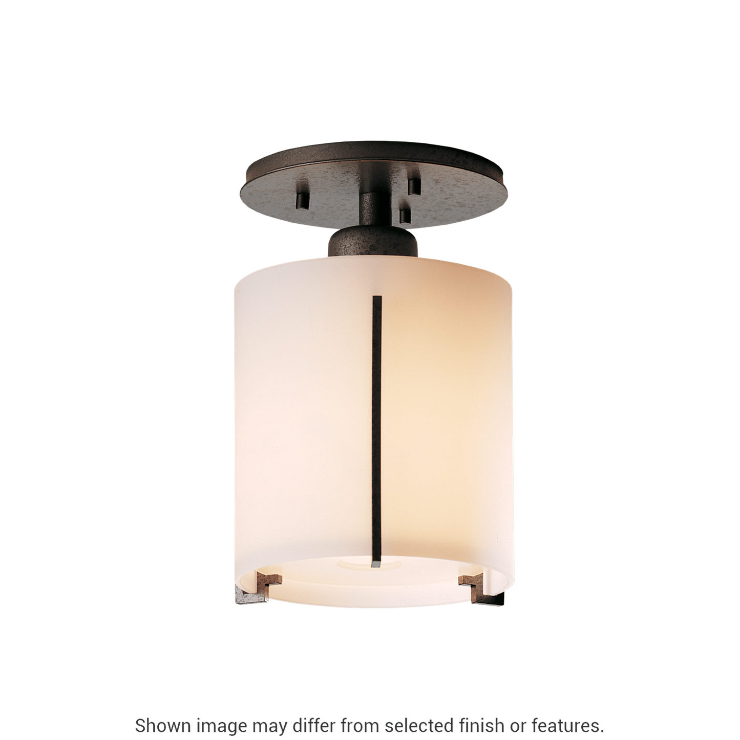 Exos Round Semi-Flush - White by Hubbardton Forge