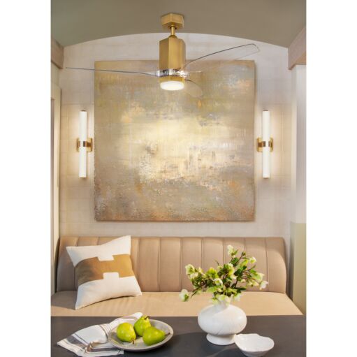 Facet 52" LED Dual Mount Smart Fan - Heritage Brass by Hinkley Lighting
