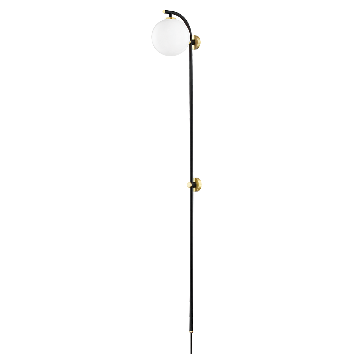 Faye Plug-In Sconce - Aged Brass/Soft Black - Mitzi HL589201-AGB/SBK