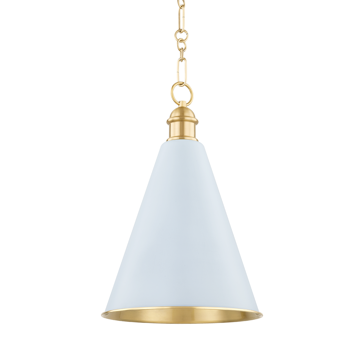 Fenimore Pendant - 1-Light - Aged Brass/Soft Arctic Blue - Mitzi H761701A-AGB/SAO