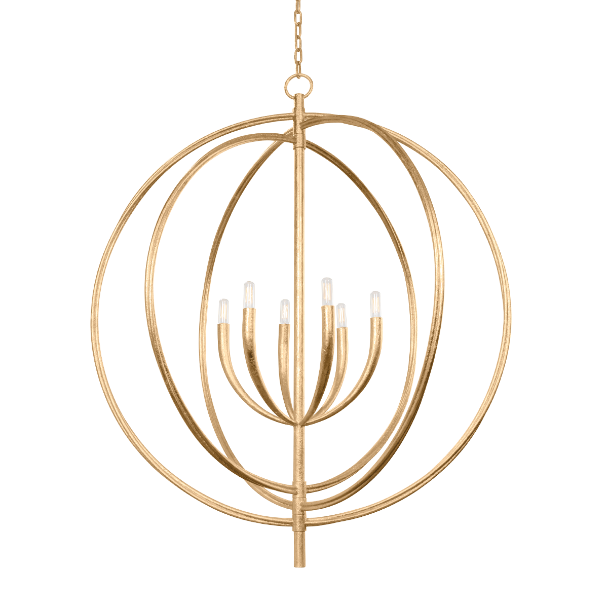 Fillea Pendant - 6-Light - Vintage Gold Leaf - Troy Lighting F8840-VGL