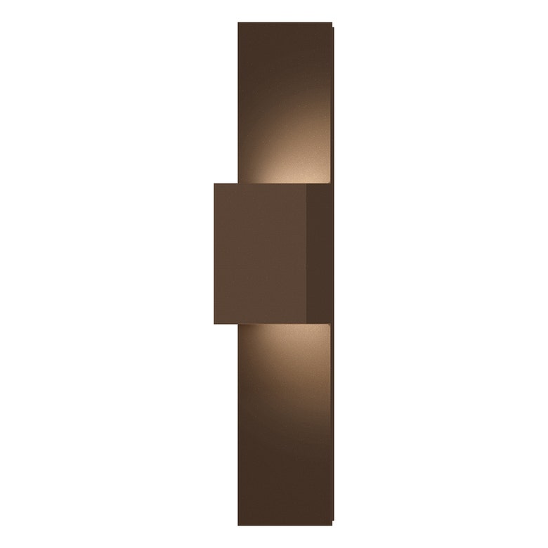 Flat Box Up/Down LED Panel Sconce - Textured Bronze by SONNEMAN