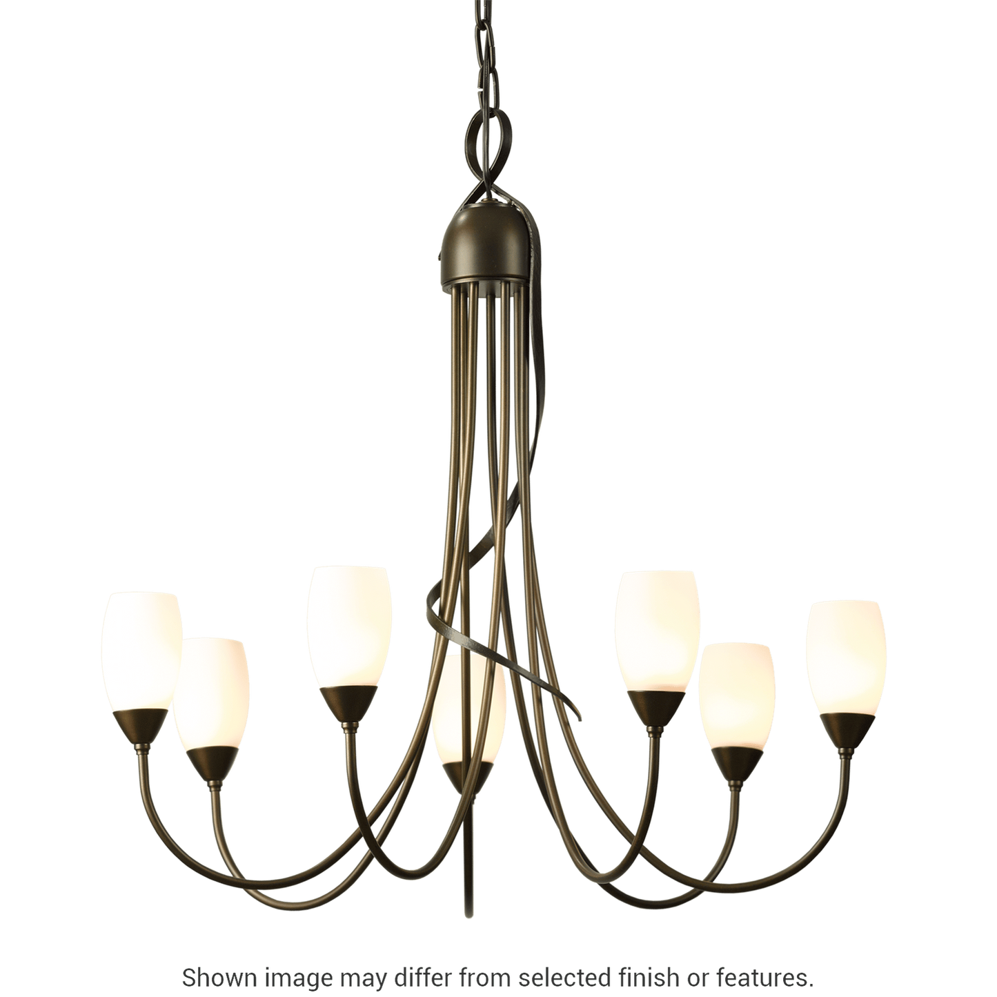 Flora 7-Arm Chandelier - White by Hubbardton Forge
