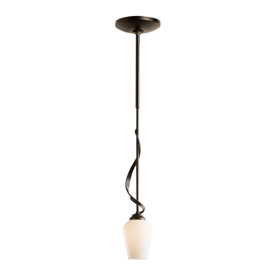 Flora Down Light Mini Pendant - Bronze - Opal Glass by Hubbardton Forge