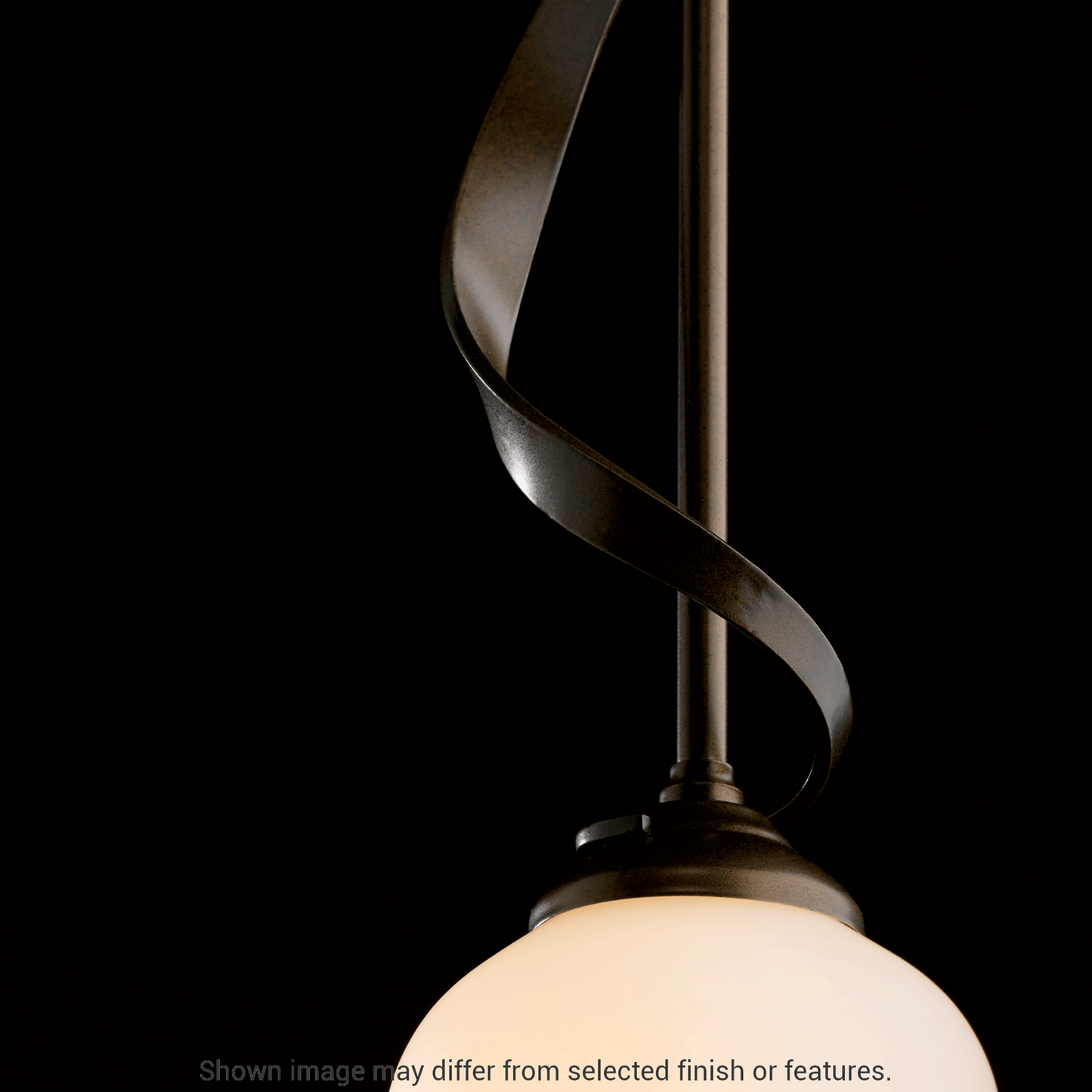 Flora Down Light Mini Pendant - White - Opal and Seeded Glass by Hubbardton Forge